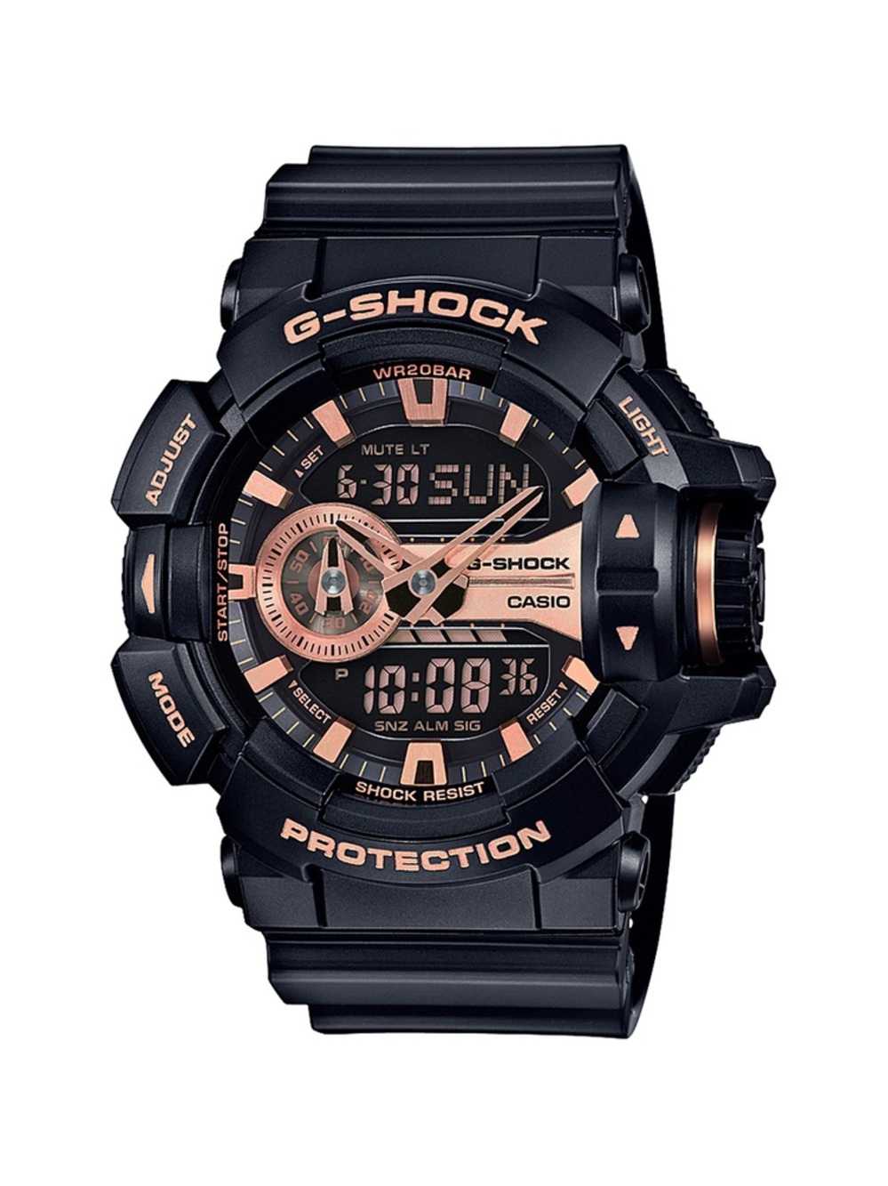 Casio G-Shock Black and Rose Gold Watch